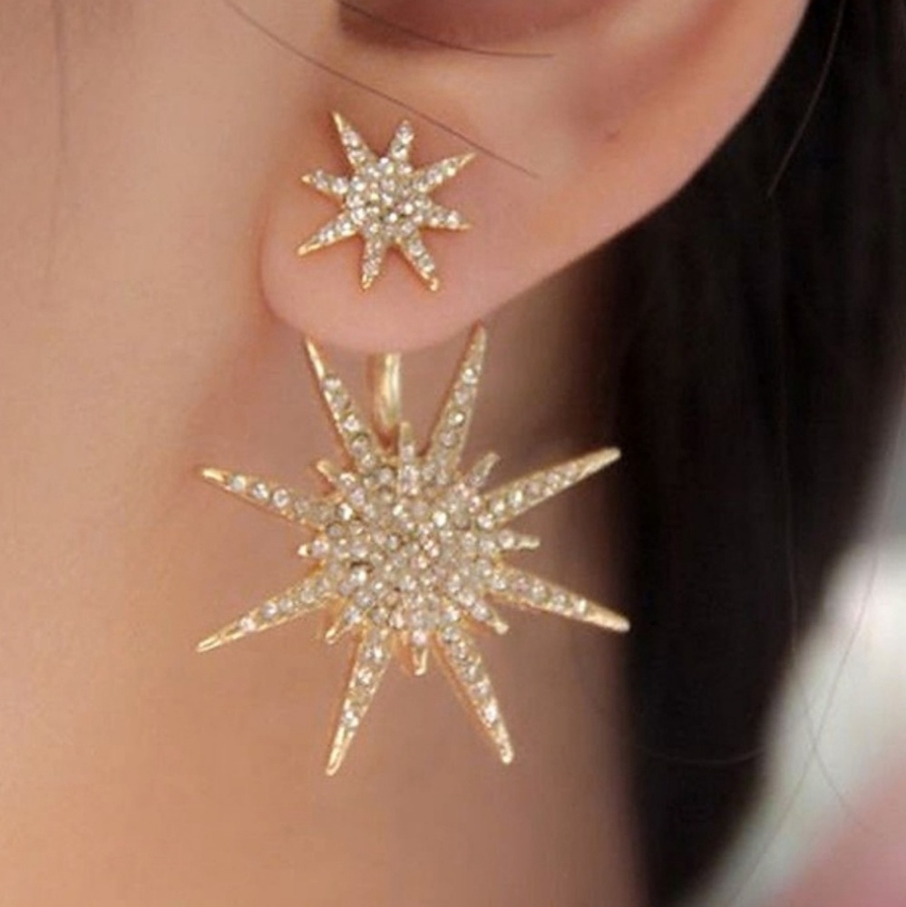 🔥LAST!!🔥STARBURST DROP EARRINGS! Gold/Silver